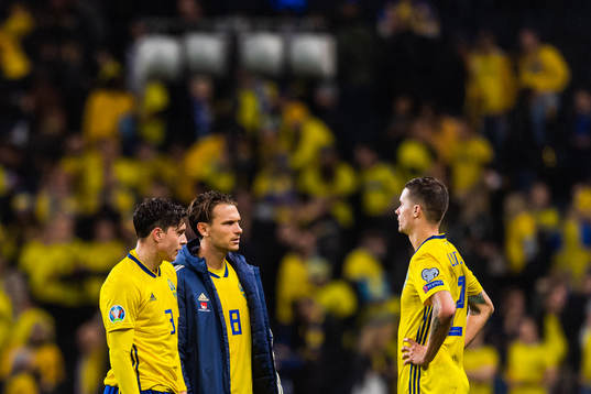 Victor Nilsson Lindelöf, Albin Ekdal and Mikael Lustig of