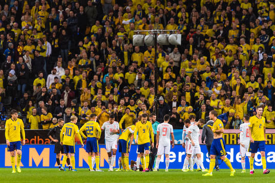 Victor Nilsson Lindelöf, Emil Forsberg, Robin Quaison and