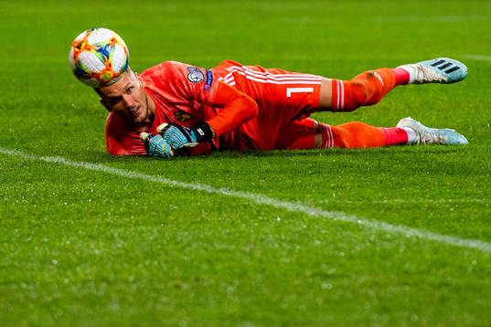 Goalkeeper Robin Olsen of Sweden