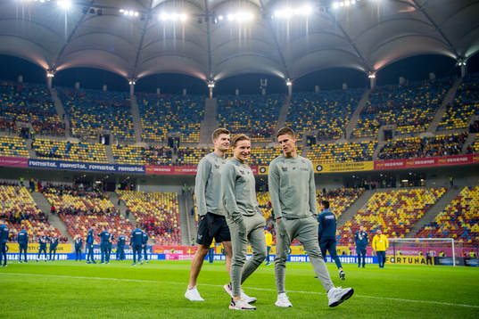 Alexander Sørloth, Jonas Svensson and Markus Henriksen of
