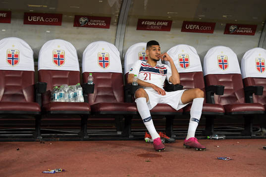 Bjørn Maars Johnsen of Norway looks dejected