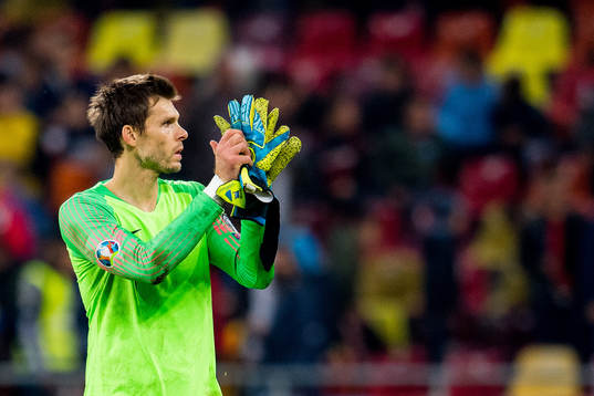 Goalkeeper Rune Almenning Jarstein of Norway