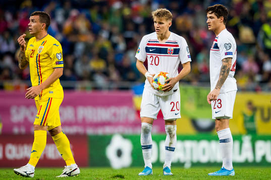 Martin Ødegaard and Mathias Normann of Norway