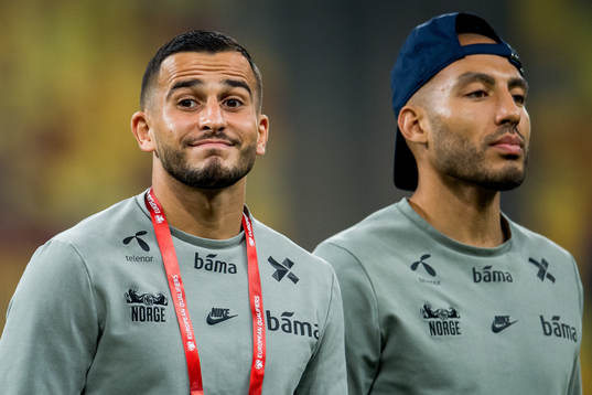Omar Elabdellaoui and Haitam Aleesami of Norway