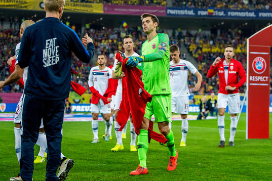 Goalkeeper Rune Almenning Jarstein of Norway