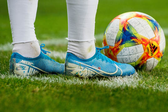 The Nike football shoes of Martin Ødegaard of Norway