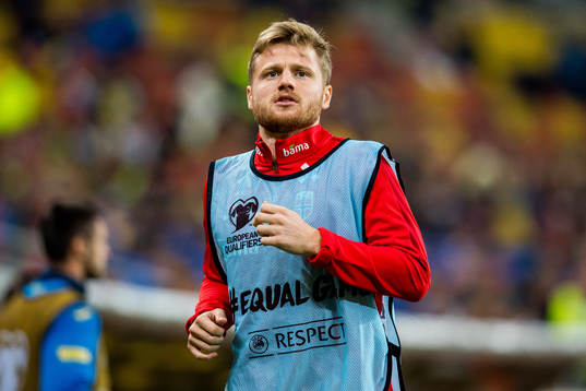 Fredrik Midtsjø of Norway warms up