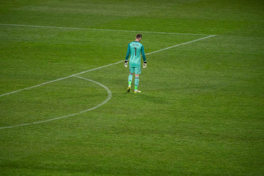 goalkeeper David de Gea of Spain looks dejected