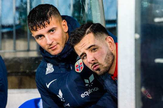 Rafik Zekhnini and Aron Dønnum of Norway