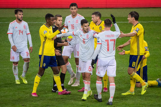Juan Bernat, Rodri, Dani Ceballos Fabian Ruiz of Spain and
