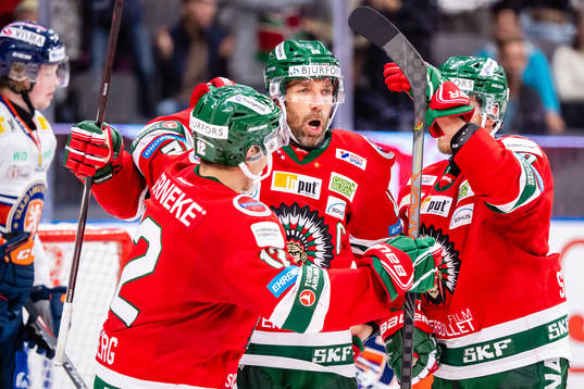 Frölundas Joel Lundqvist jublar