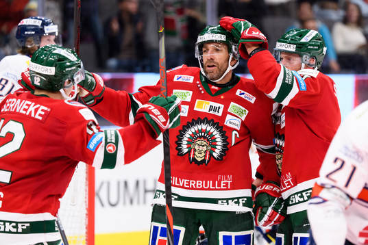 Frölundas Joel Lundqvist jublar