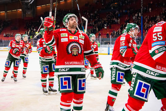 Frölundas Joel Lundqvist jublar