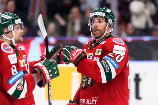 Frölundas Joel Lundqvist jublar