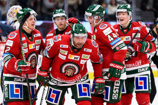 Frölundas Joel Lundqvist jublar