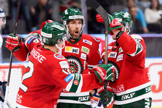 Frölundas Joel Lundqvist jublar