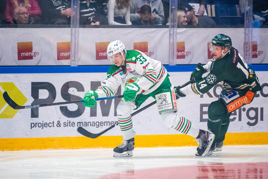Rögles Niklas Hansson och Färjestads Victor Ejdsell