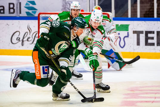 Färjestads Jesper Olofsson och Rögles Adam Edström