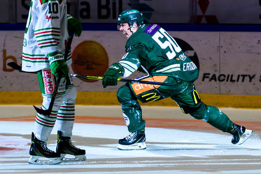 Färjestads Sebastian Erixon jublar