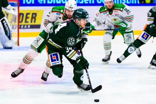 Rögles Mattias Sjögren och Färjestads Michael Lindqvist