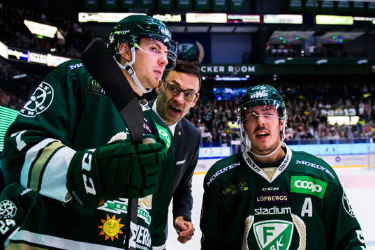 Färjestads Johan Ivarsson, assisterande tränare Peter