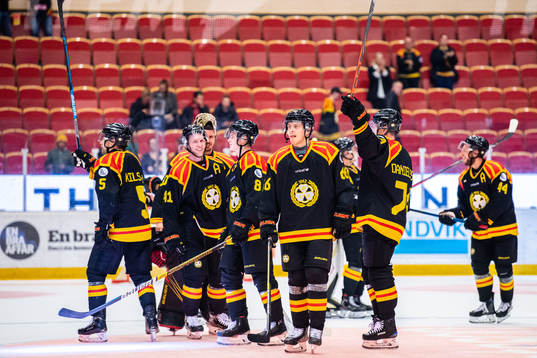 Brynäs spelare jublar