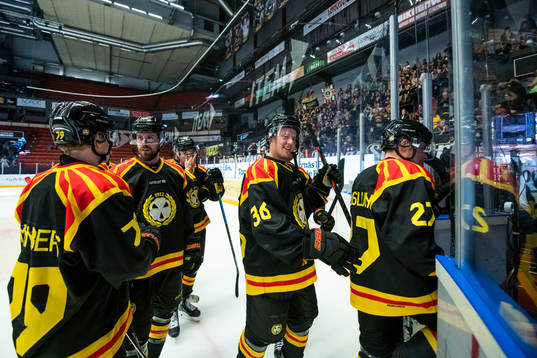 Brynäs spelare jublar