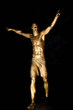 The statue of Zlatan Ibrahimovic photographed