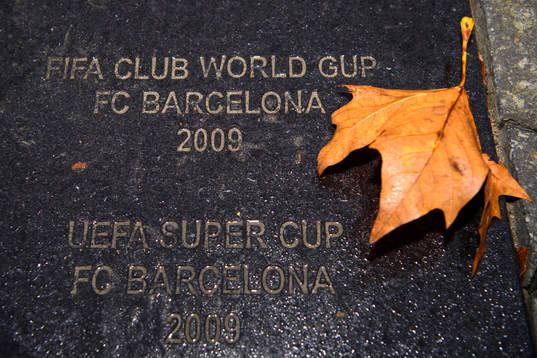 Misspellings beside the statue of Zlatan Ibrahimovic