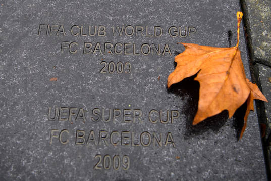 Misspellings beside the statue of Zlatan Ibrahimovic