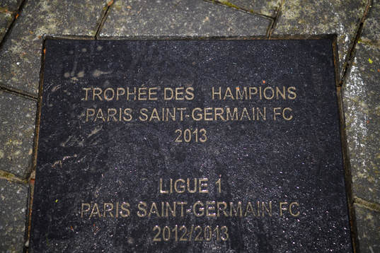 Misspellings beside the statue of Zlatan Ibrahimovic