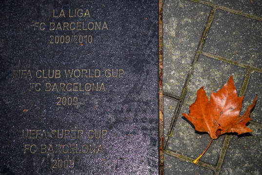 Misspellings beside the statue of Zlatan Ibrahimovic