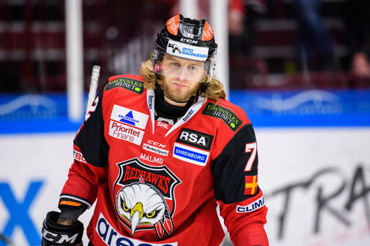 Malmö Redhawks Nicolai Meyer deppar