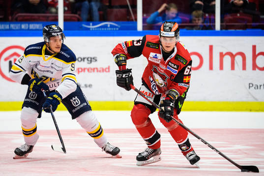 s Didrik Strömberg och Malmö Redhawks Fredrik Händemark
