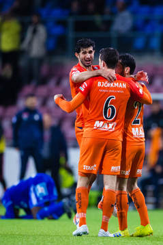 AFC Eskilstunas Sandro Tsveiba, Anel Rashkaj och Jesper