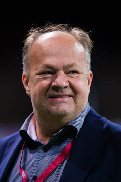 AFC Eskilstunas ordförande Alex Ryssholm ler