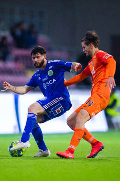 Sundsvalls Jonathan Tamimi och AFC Eskilstunas Wilhelm