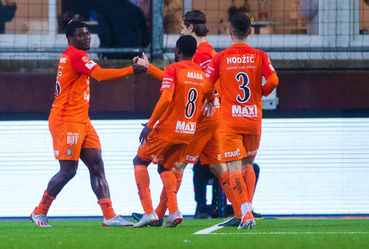 AFC Eskilstunas Onyedikachukwu Samuel Nnamani jublar