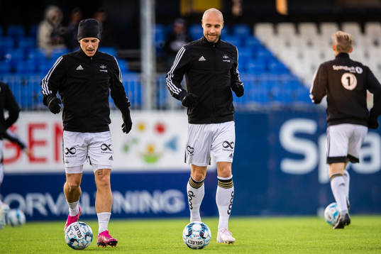 Mike Lindemann Jensen and Tore Reginiussen of Rosenborg