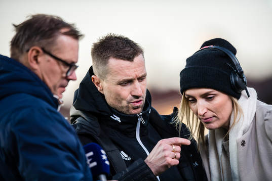 Kjetil Rekdal of Eurosport, Eirik Horneland, head coach of