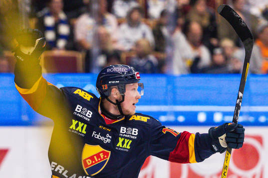 Djurgårdens Kalle Östman jublar