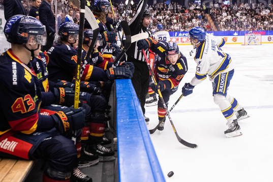 Djurgårdens Kalle Östman och Leksands Jon Knuts