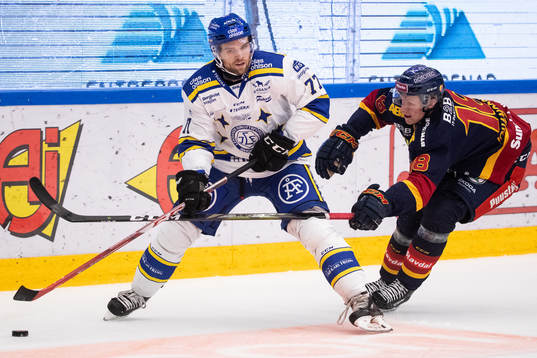 Leksands Spencer Abbott och Djurgårdens Simon Johansson