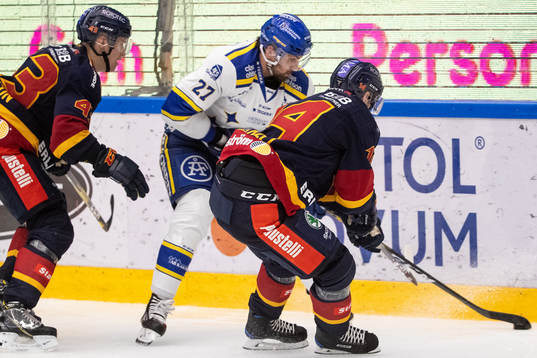 Djurgårdens Tom Nilsson och Leksands Marek Hrivik