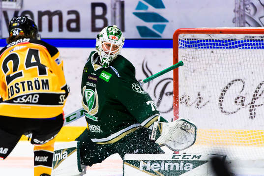 Färjestads målvakt Arvid Holm