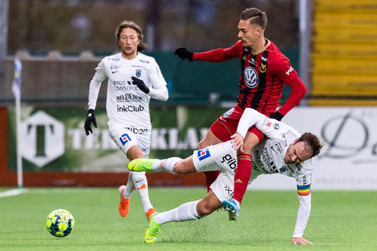 Östersunds Felix Hörberg och Sirius Niklas Busch Thor i