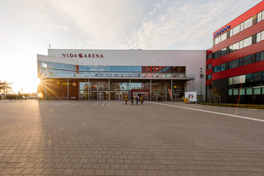 Vida arena exteriör före ishockeymatchen i SHL mellan