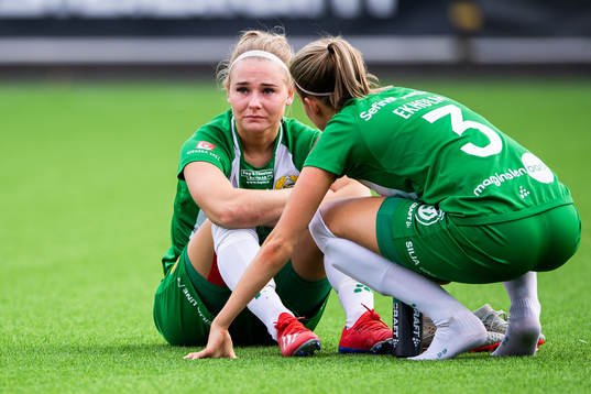 Hammarbys Emma Jansson och Julia Ekholm deppar