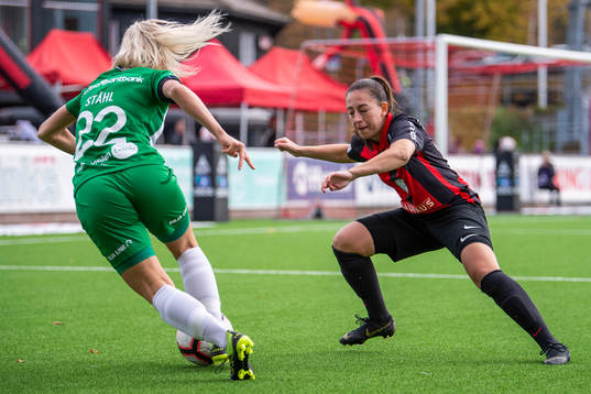 Hammarbys Jonna Ståhl och Brommapojkarnas  Rebecka