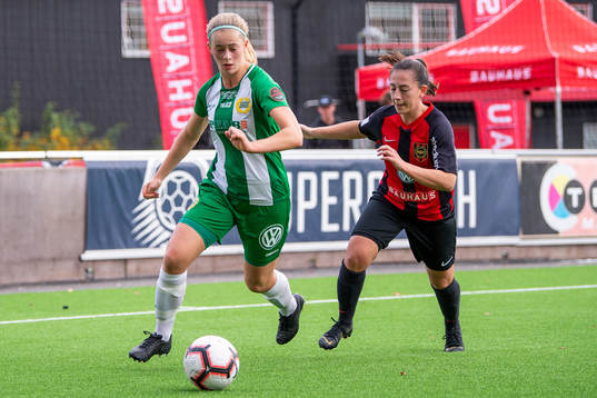 Hammarbys Filippa Graneld och Brommapojkarnas  Lovisa Norrby